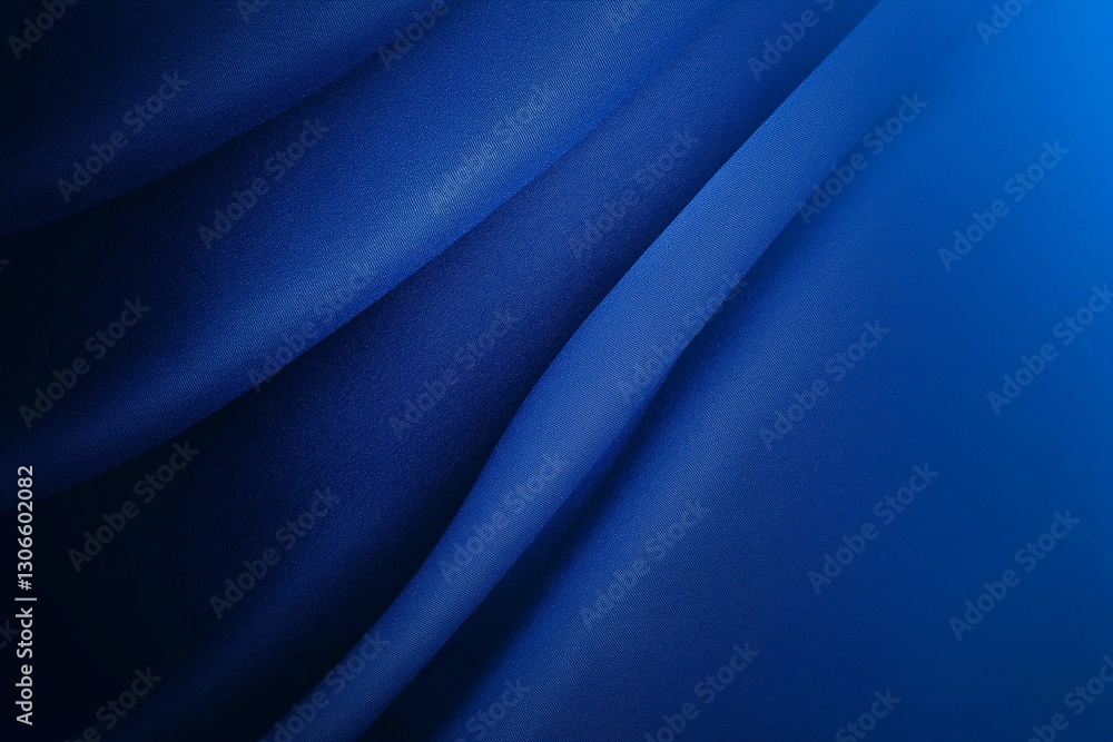Obraz premium Smooth Navy Blue Drapery with Gentle Flow