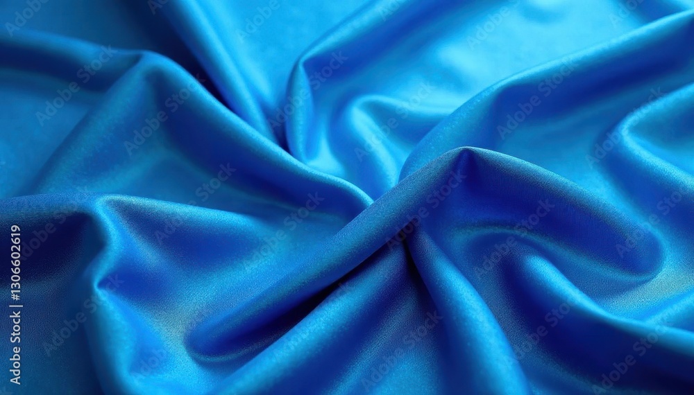 Obraz premium Seamless blue fabric, panoramic view, textured background, soft, retro, smooth