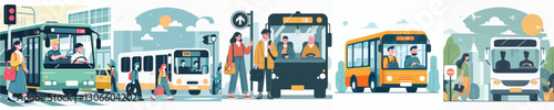 Vector of a bus passenger.