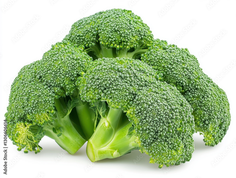Fresh broccoli clusters ready for healthy recipes and meals Fresh broccoli clusters ready for healthy recipes and meals