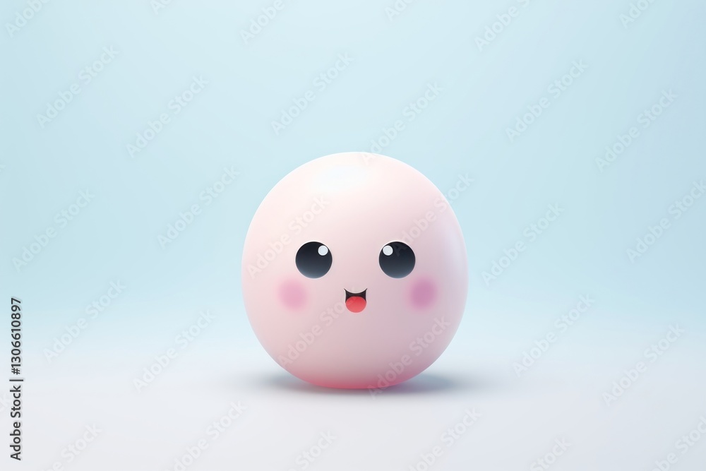 Sphere cute egg anthropomorphic. Sphere cute egg anthropomorphic.