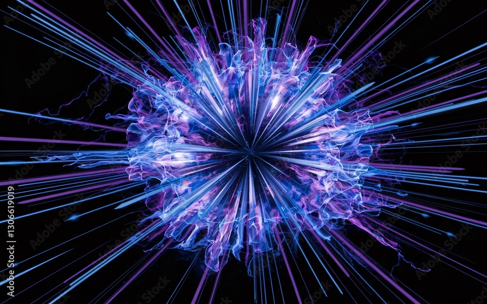 Fototapeta premium Abstract explosion in vibrant colors