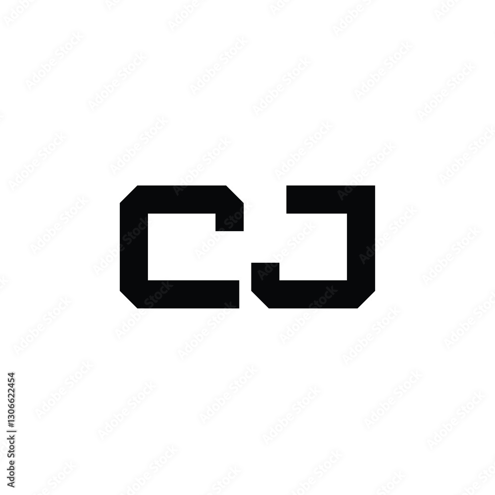 CJ monogram logo design letter text name symbol monochrome logotype alphabet character simple logo CJ monogram logo design letter text name symbol monochrome logotype alphabet character simple logo