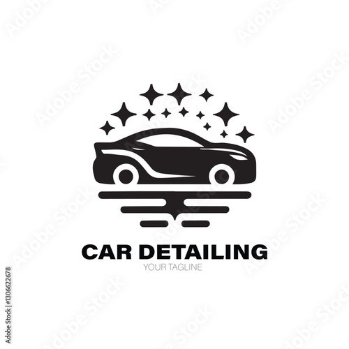 Car Detailing Logo. Car Detailing Logo Design. Car Detailing Brand. Car Detailing Logo Vector Design Isolated on White Background
