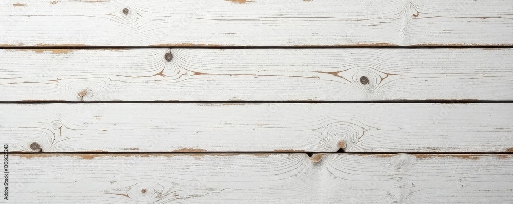 Fototapeta premium Weathered whitewashed wood planks, rustic texture, aged, rustic background, design