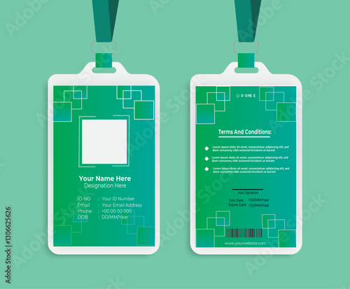 ID card professional abstract creative and simple and colorful design template
