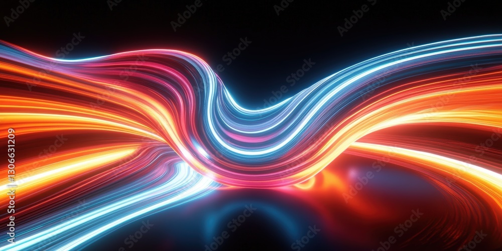 Abstract Background with Glowing Neon Lines Forming Dynamic Flow in Vibrant Colors for Modern Design and Creative Projects Abstract Background with Glowing Neon Lines Forming Dynamic Flow in Vibrant Colors for Modern Design and Creative Projects