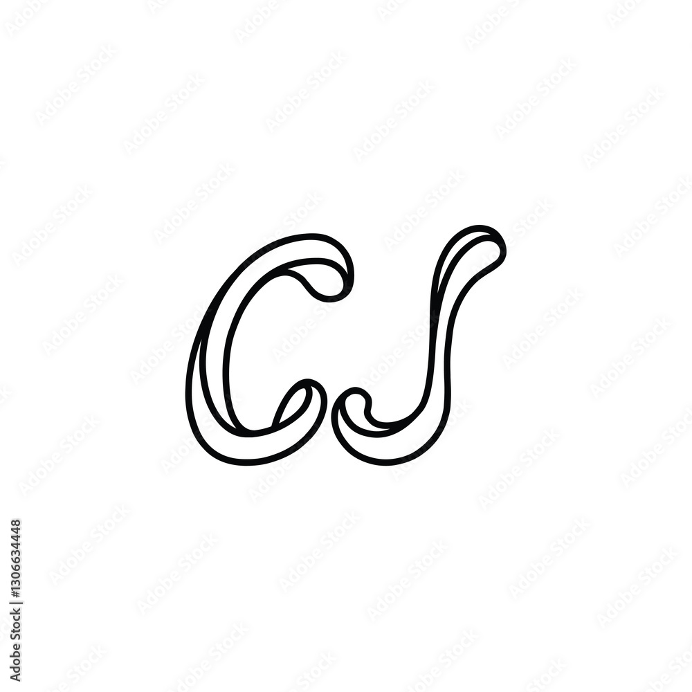 CJ monogram logo design letter text name symbol monochrome logotype alphabet character simple logo CJ monogram logo design letter text name symbol monochrome logotype alphabet character simple logo