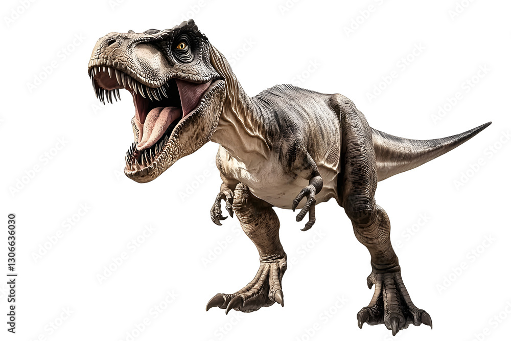T-Rex dinosaur isolated on transparent background. Ai generated. T-Rex dinosaur isolated on transparent background. Ai generated.