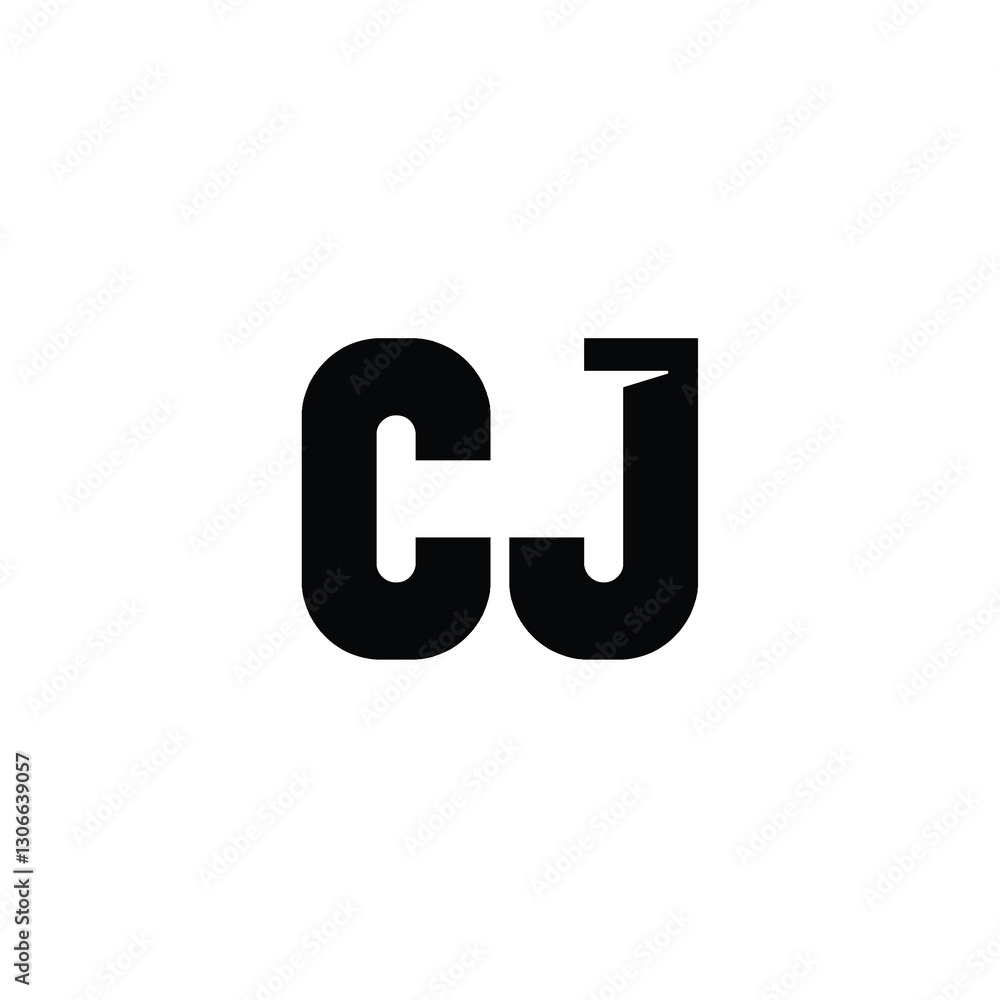 CJ monogram logo design letter text name symbol monochrome logotype alphabet character simple logo CJ monogram logo design letter text name symbol monochrome logotype alphabet character simple logo