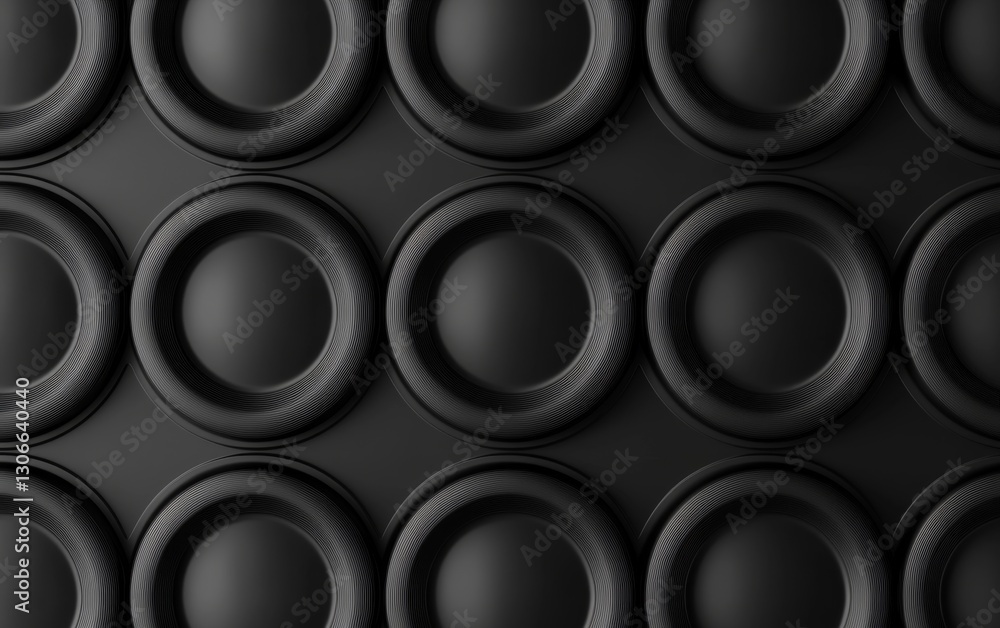 Abstract black circular embossed wall pattern Abstract black circular embossed wall pattern