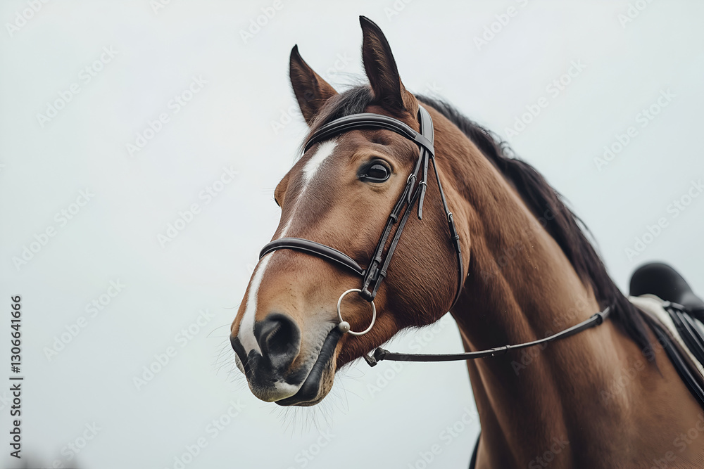 Close up of nice brown bay horse. Close up of nice brown bay horse.