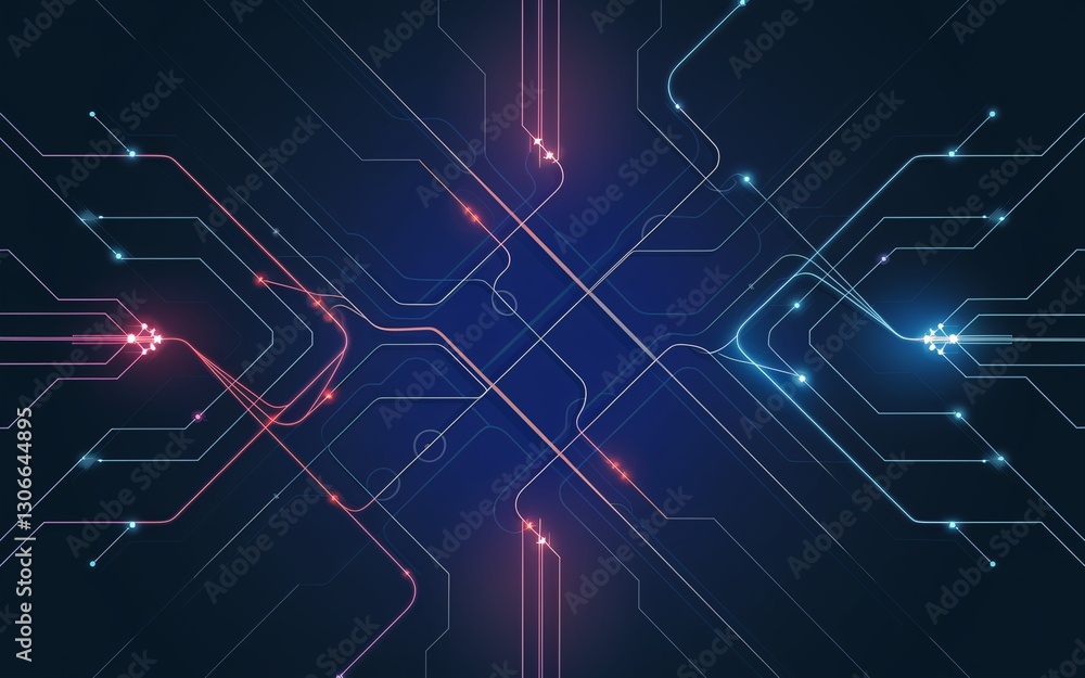 Obraz premium Abstract circuit board network design