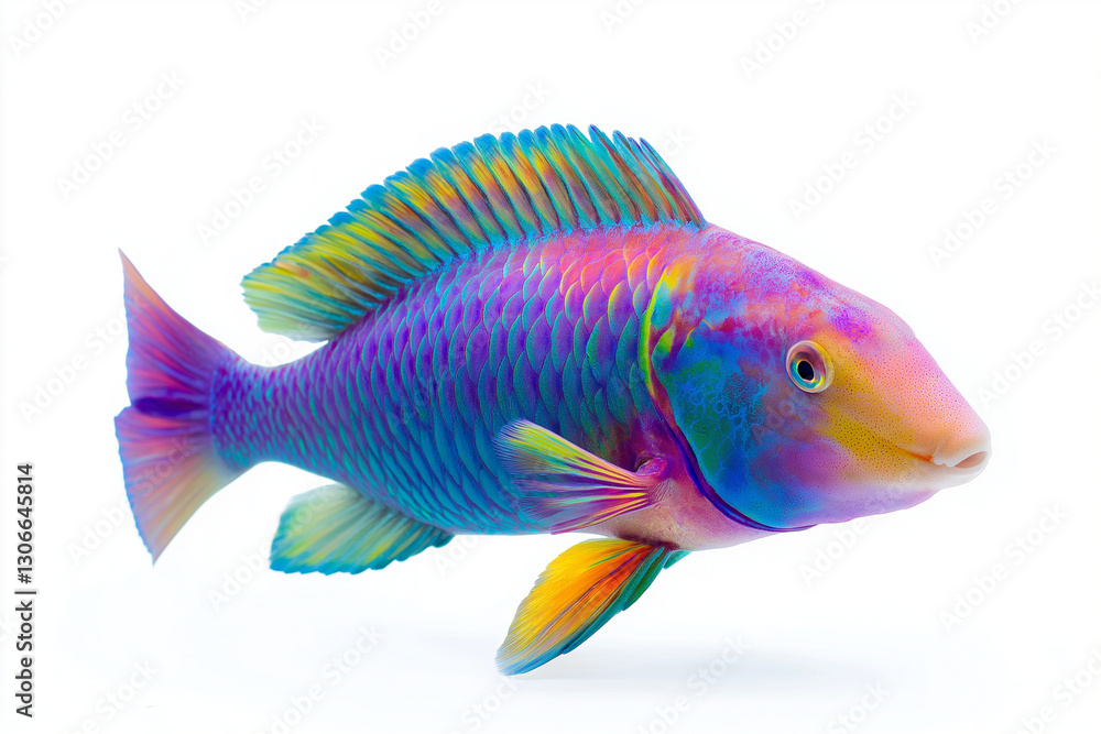 Parrotfish isolated on white background Parrotfish isolated on white background