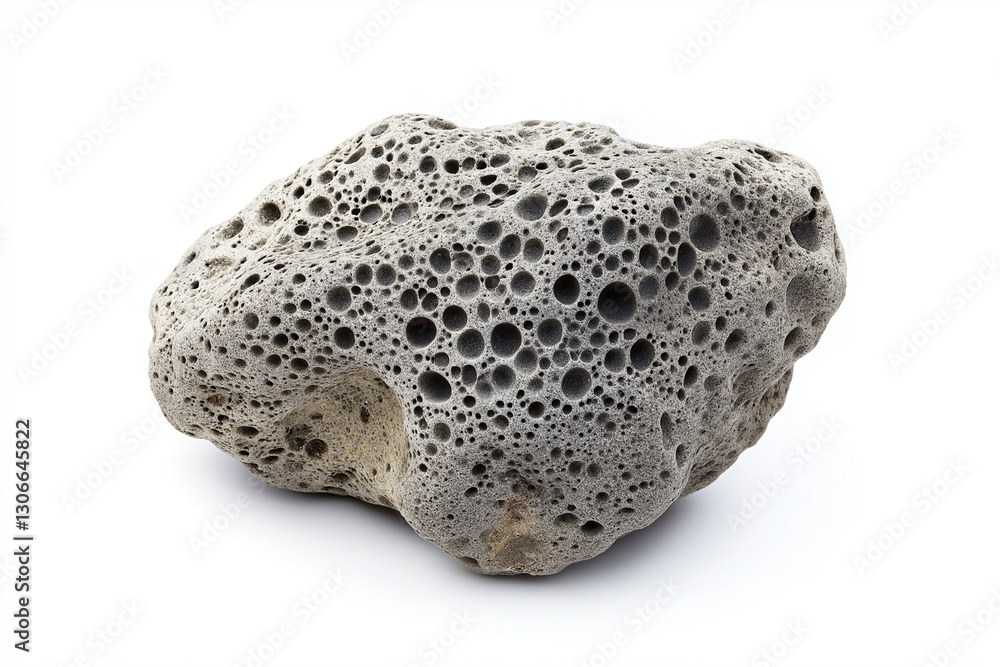 Volcanic pumice stone with porous texture isolated on white background Volcanic pumice stone with porous texture isolated on white background