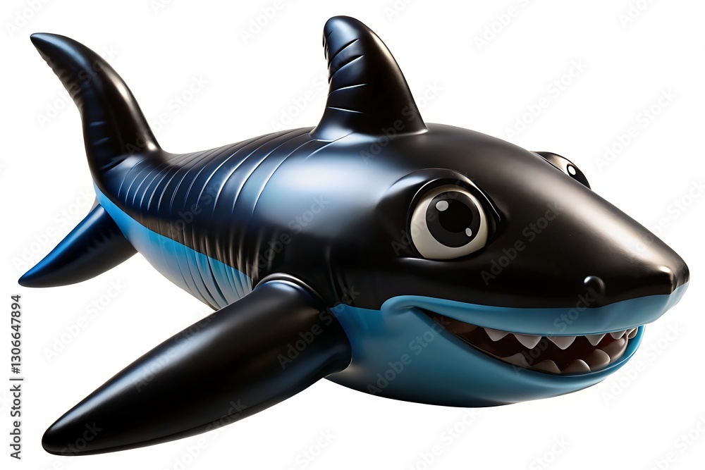 Fototapeta premium Cute Cartoon Shark Inflatable for Summer Fun