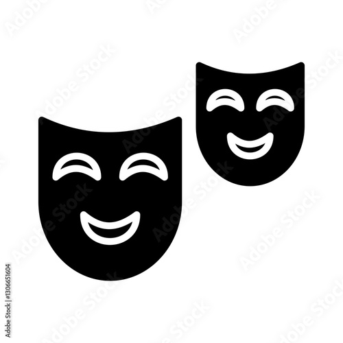 Theatre masks Vector Icon