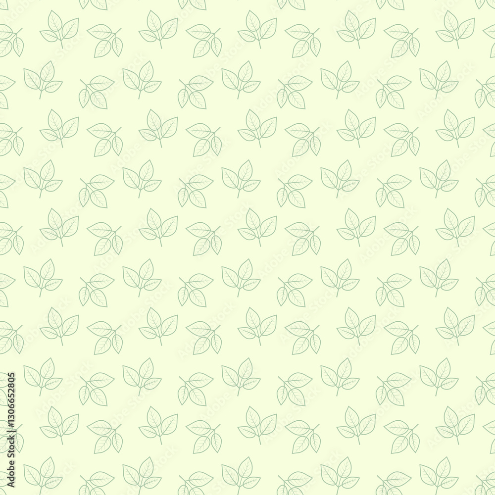 Elegant seamless pattern of delicate pastel green leaves on a pale yellow background. Perfect for textile design, wallpapers, packaging, or any project needing a fresh, natureinspired touch. Elegant seamless pattern of delicate pastel green leaves on a pale yellow background. Perfect for textile design, wallpapers, packaging, or any project needing a fresh, natureinspired touch.