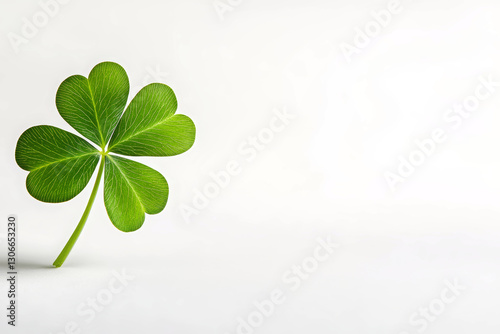 Four leaf clover on white background.