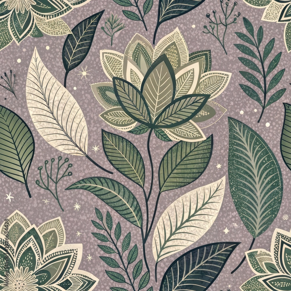 Fototapeta Tranquil Floral Design Vibrant Nature-Inspired Digital Artwork and Aesthetic View