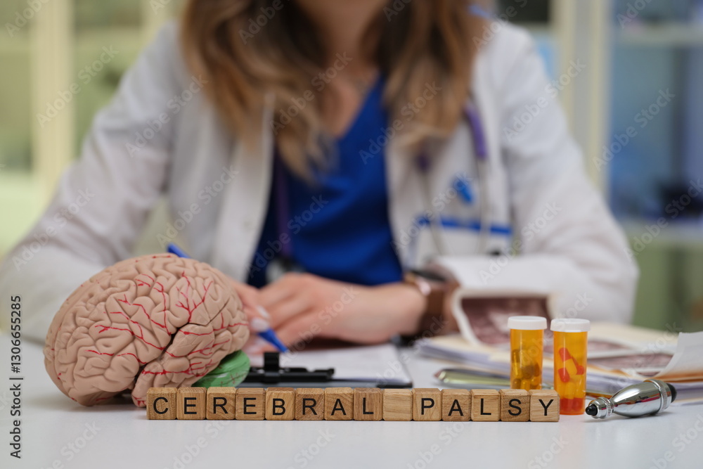 A visual representation highlighting the complexities of cerebral palsy, medical expertise, and treatment options