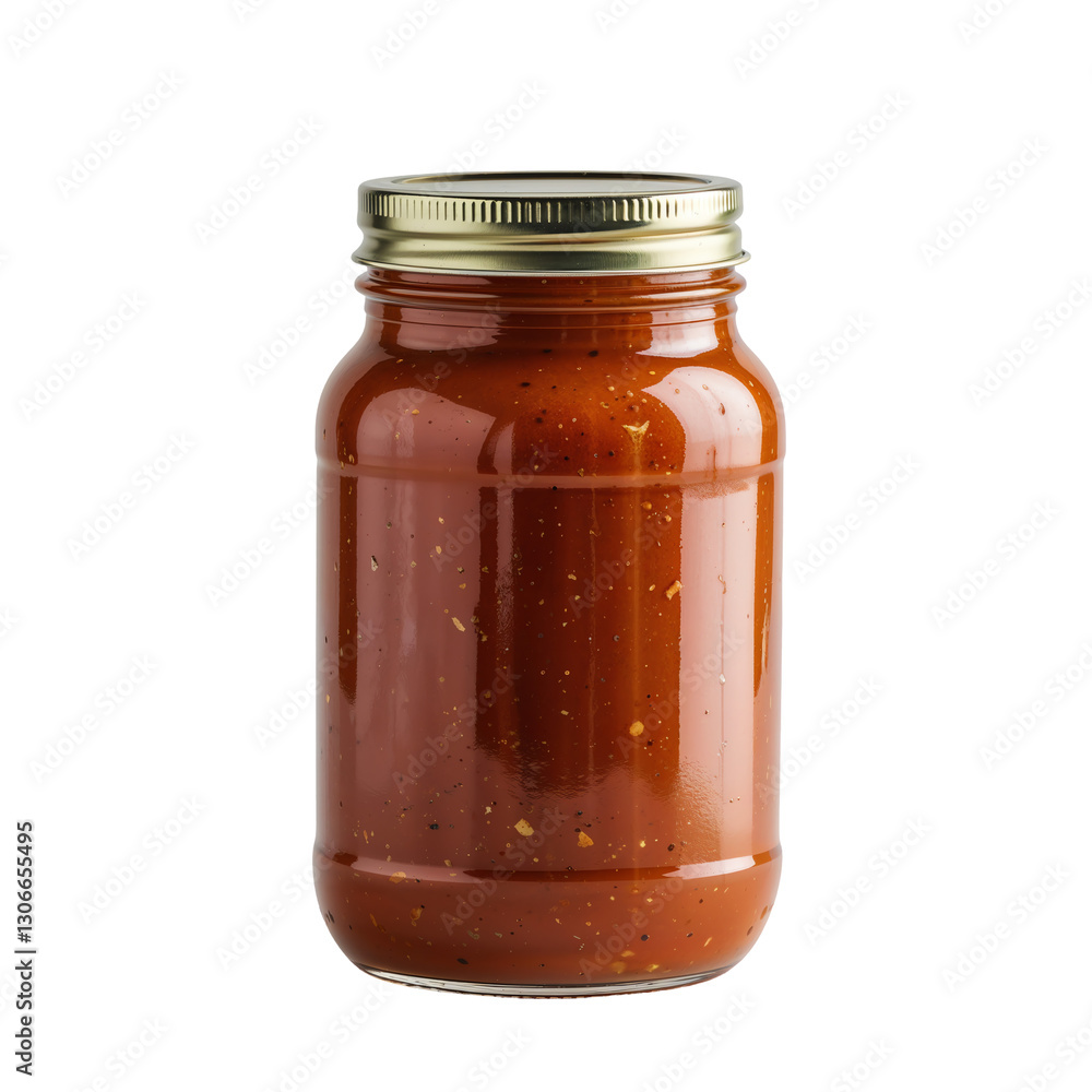 Jar of Tomato-Based Sauce with Seasoning, Isolated on Transparent Background.Jar of Tomato-Based Sauce with Seasoning, Isolated on Transparent Background. Jar of Tomato-Based Sauce with Seasoning, Isolated on Transparent Background.Jar of Tomato-Based Sauce with Seasoning, Isolated on Transparent Background.