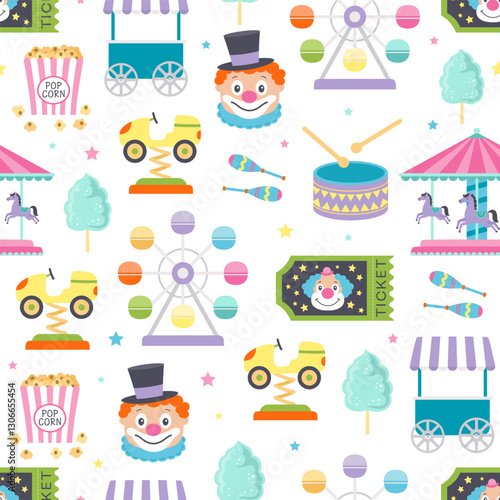 circus seamless pattern