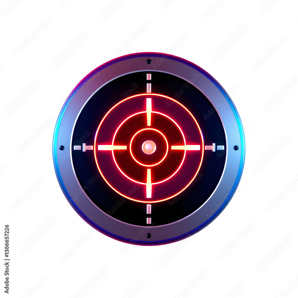 Shooting range holographic 3D icon. neon symbol vector illustration isolated on white background. Generative AI Shooting range holographic 3D icon. neon symbol vector illustration isolated on white background. Generative AI