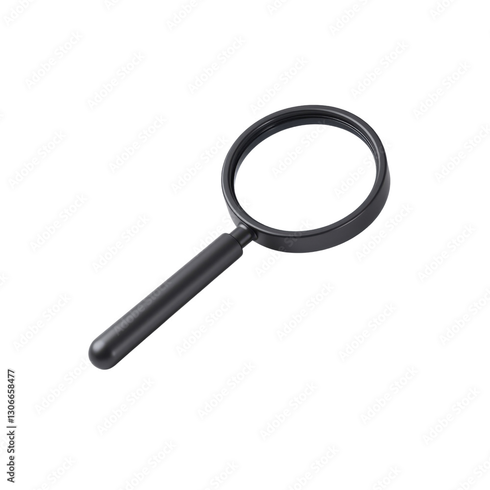 Handheld Black Magnifying Glass Enhances Details for Clarity Handheld Black Magnifying Glass Enhances Details for Clarity