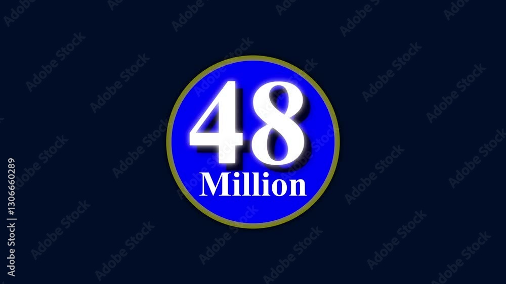 48 Millions Letter Icon Animation. Think you drop shadow on the 1M followers numbers 48 Millions Letter Icon Animation. Think you drop shadow on the 1M followers numbers