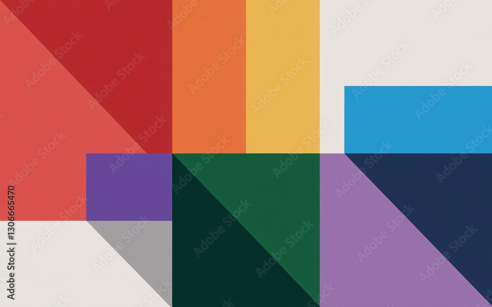 Obraz premium Abstract geometric shapes overlapping