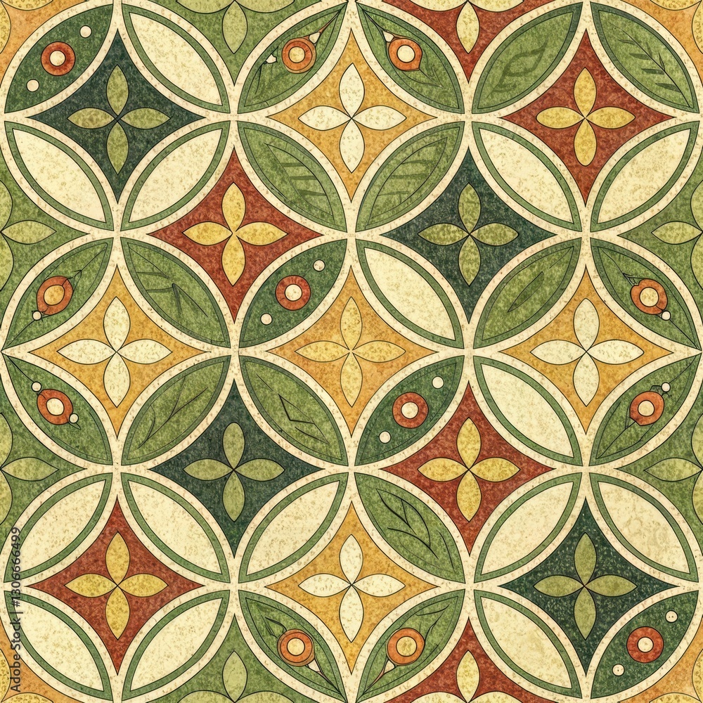 Fototapeta premium Nature-Inspired Seamless Patterns for Textile Art and Indoor Decor