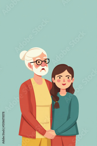 Generational Health Insurance Shield Caring Hands Protect Elderly and Youth Family Medical Coverage Safety Net for Seniors and Children Healthcare Security in a Loving Community Vector Illustration