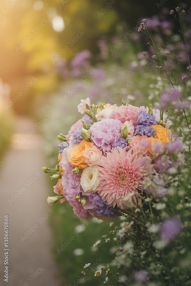 Flowers bouquet in wedding day Flowers bouquet in wedding day