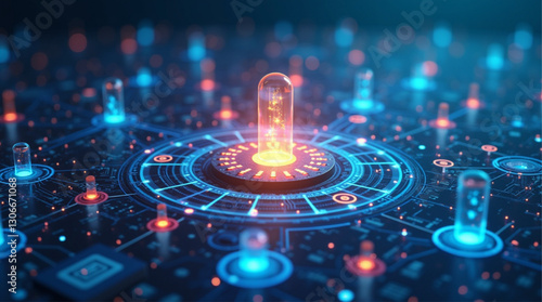 Vibrant Interconnected Digital Network Seamless Online Services for Modern Life Technology Ecosystem Concept Empowering Global Communication and Collaboration Platform Connection Graphic