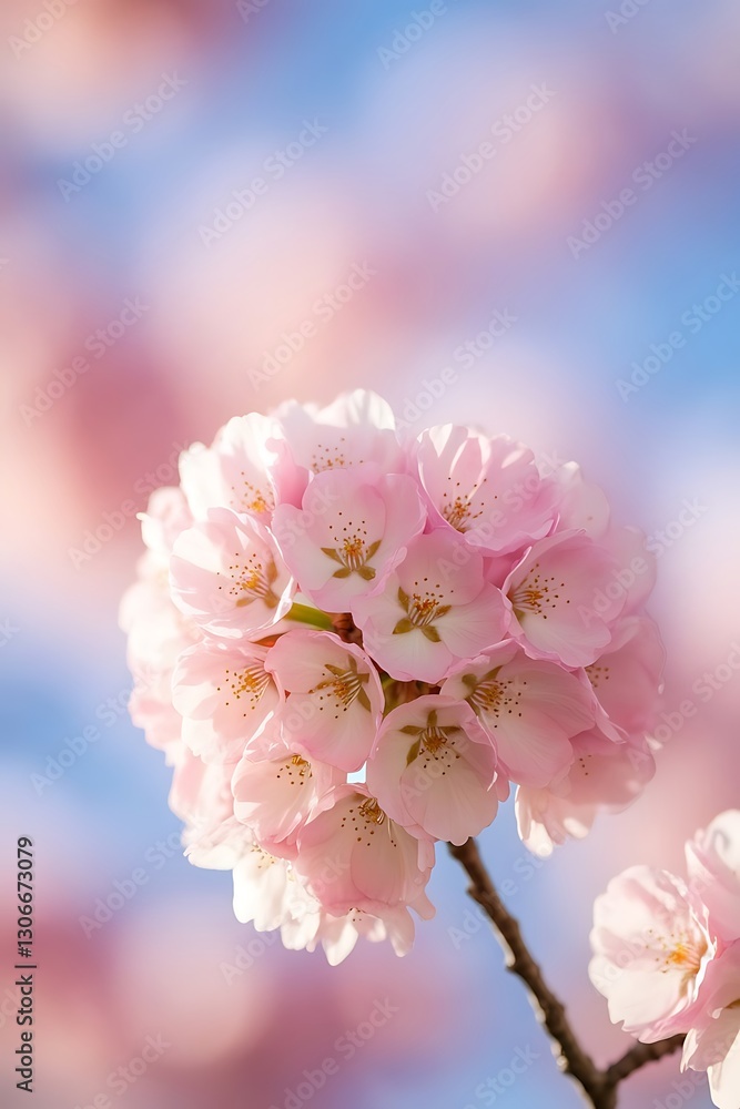 Spring blossom concept apricot cherry blossom flower on blue pastel background in bloom flowers spring time selective focus Spring blossom concept apricot cherry blossom flower on blue pastel background in bloom flowers spring time selective focus