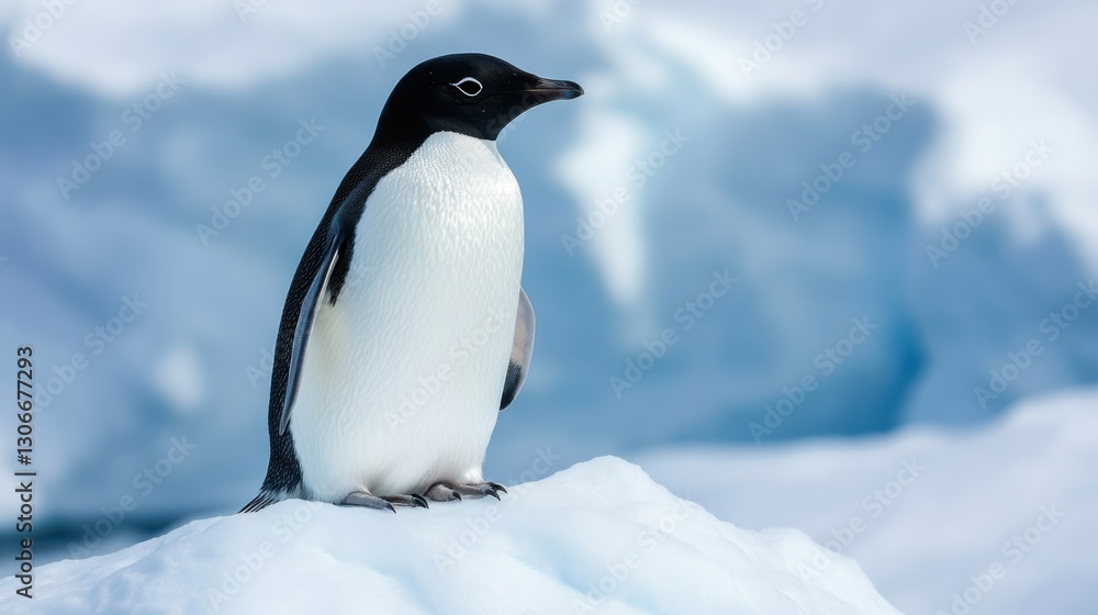 Naklejka premium Experience the desolate beauty of Antarctica,