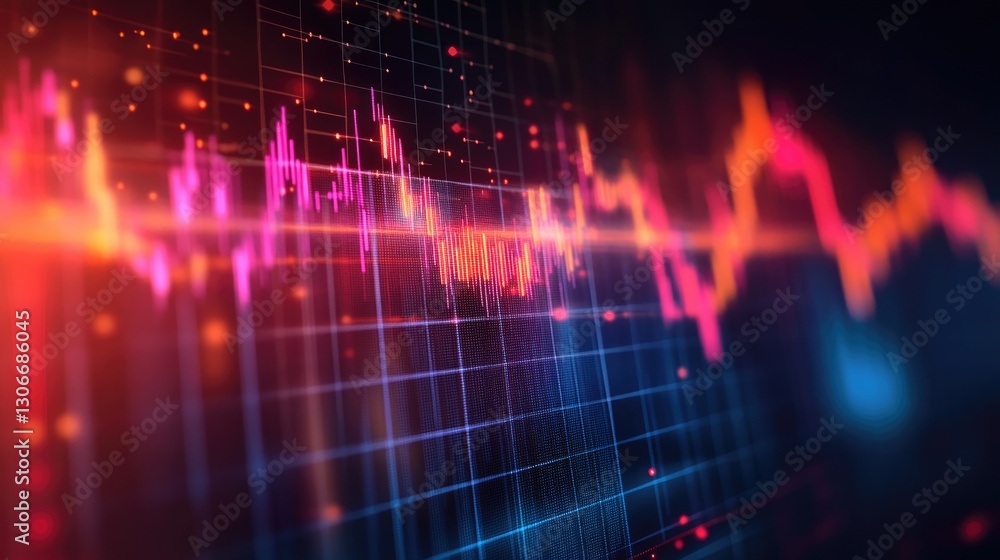 Abstract depiction of a financial analysis data display Abstract depiction of a financial analysis data display