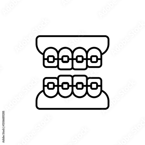 Braces line Icon