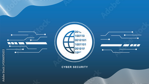 Internet security concept. Cyber security protection background