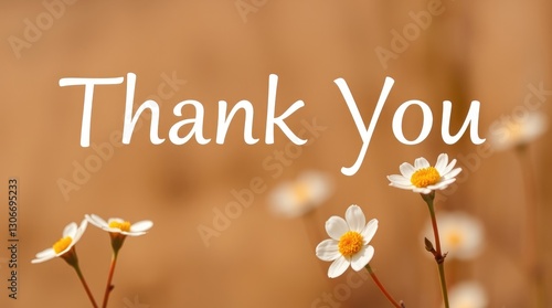 Vibrant spring-themed thank you message features floral elements and artistic typography that conveys gratitude, perfect for cards and social media posts