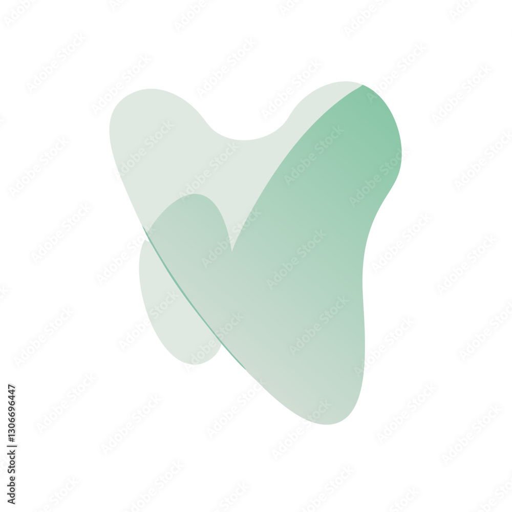 Abstract green leaf skincare logo Abstract green leaf skincare logo