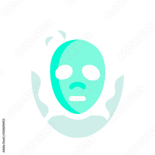 Woman with facial sheet mask