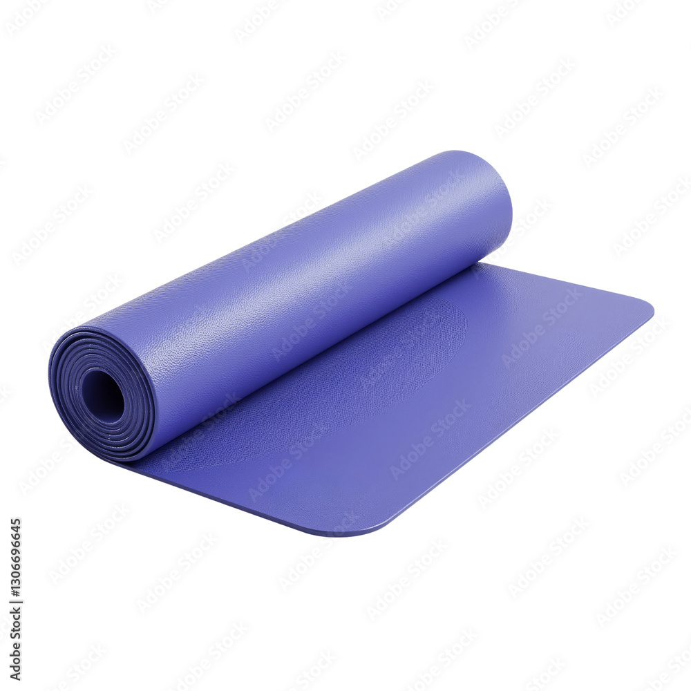 Solid Periwinkle-Purple Yoga Mat Unrolled on Smooth Surface Solid Periwinkle-Purple Yoga Mat Unrolled on Smooth Surface
