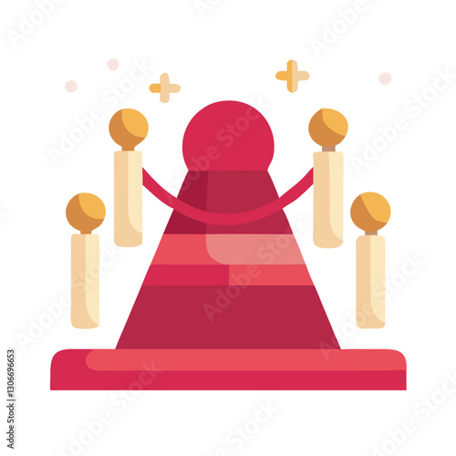 Red carpet event stage illustration