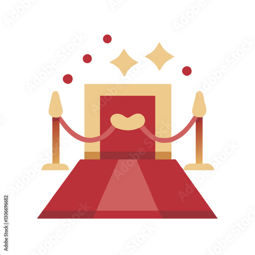 Exclusive red carpet venue illustration