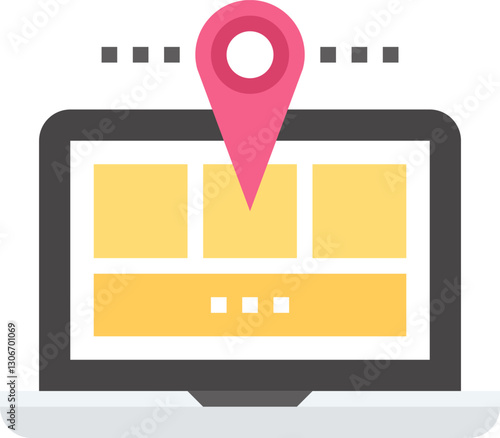 navigation flat vector web icon