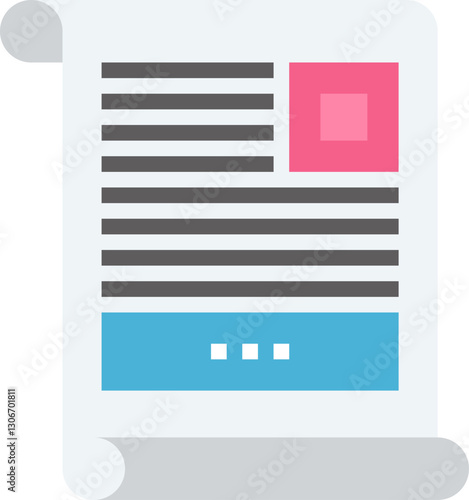 leaflet marketing flat vector web icon