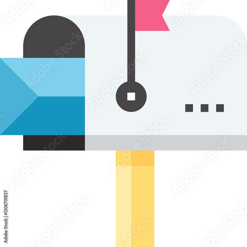 inbox message flat vector web icon photo