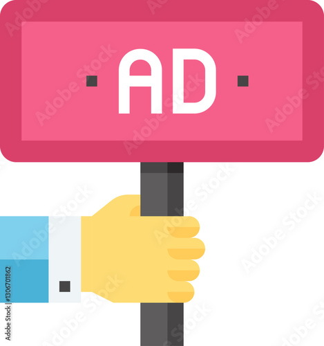 advertisement flat vector web icon